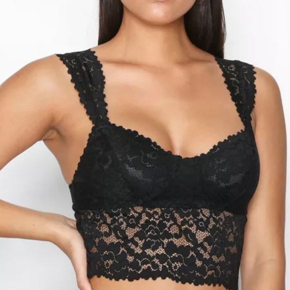 Free People Intimately Black Lace Dream Away Bralette, Brami, camisole. SM 0-4 - Picture 9 of 16